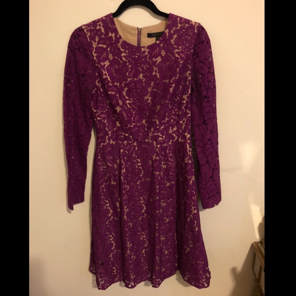 BCBG Berry Lace Dress, peekaboo back